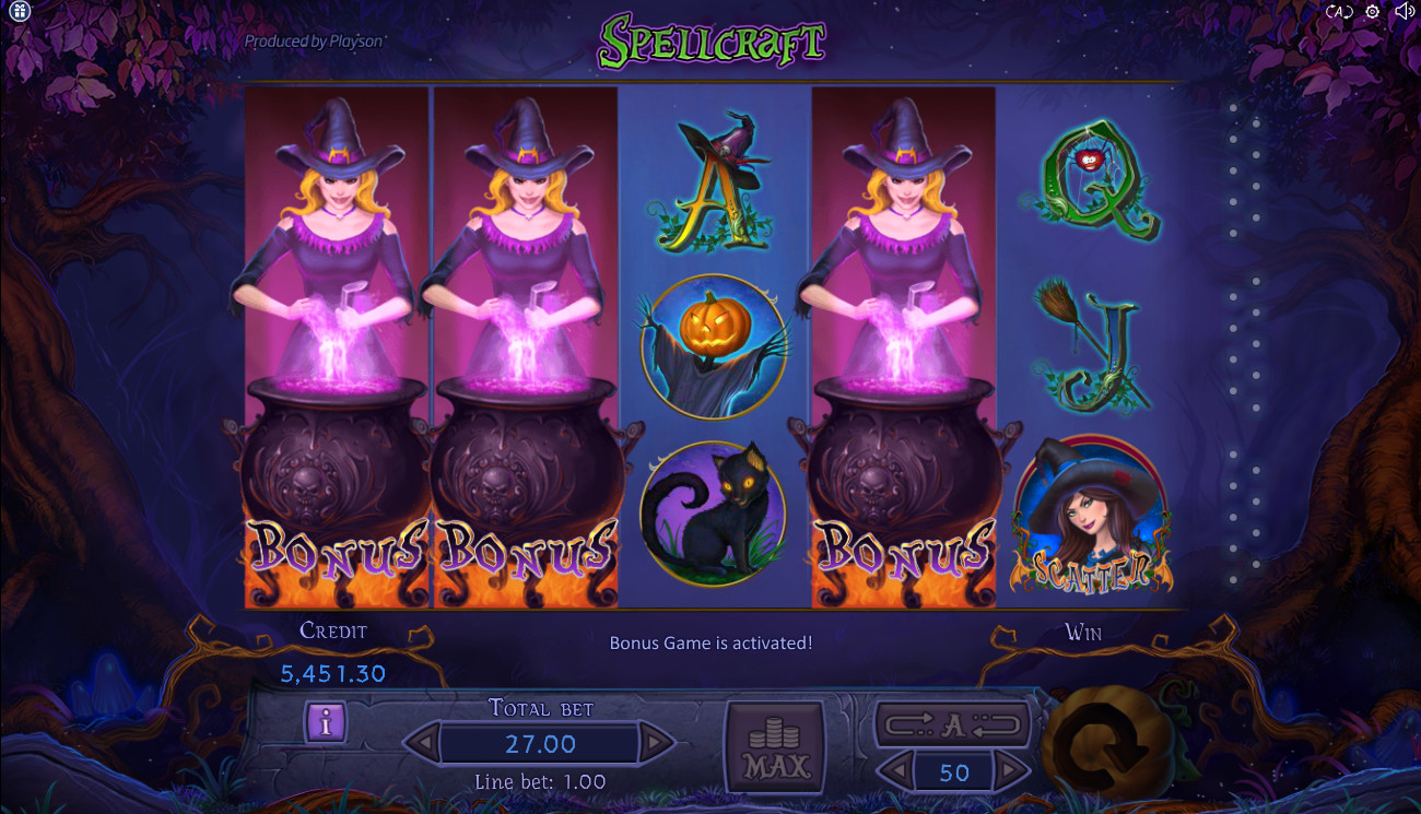 Spellcraft plason video slot